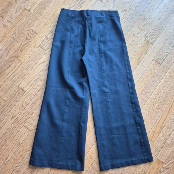 Banana Republic Large Navy High-Rise Wide-Leg Cropped Everywhere Ponte Pant - Picture 8 of 15